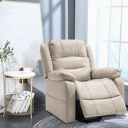 Black Massage Recliner Chair in modern living room setting with side table - ArtisanSA