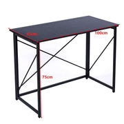 Minimalist Computer Desk with X-Frame Design dimensions 100cm width 75cm height 45cm depth