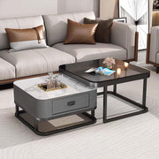 Elegant nesting coffee table set featuring modern design, premium materials, and space-saving functionality.