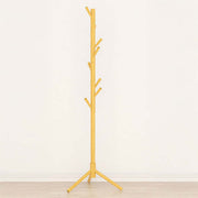 Wooden Coat Rack 8 Hooks Adjustable Stand