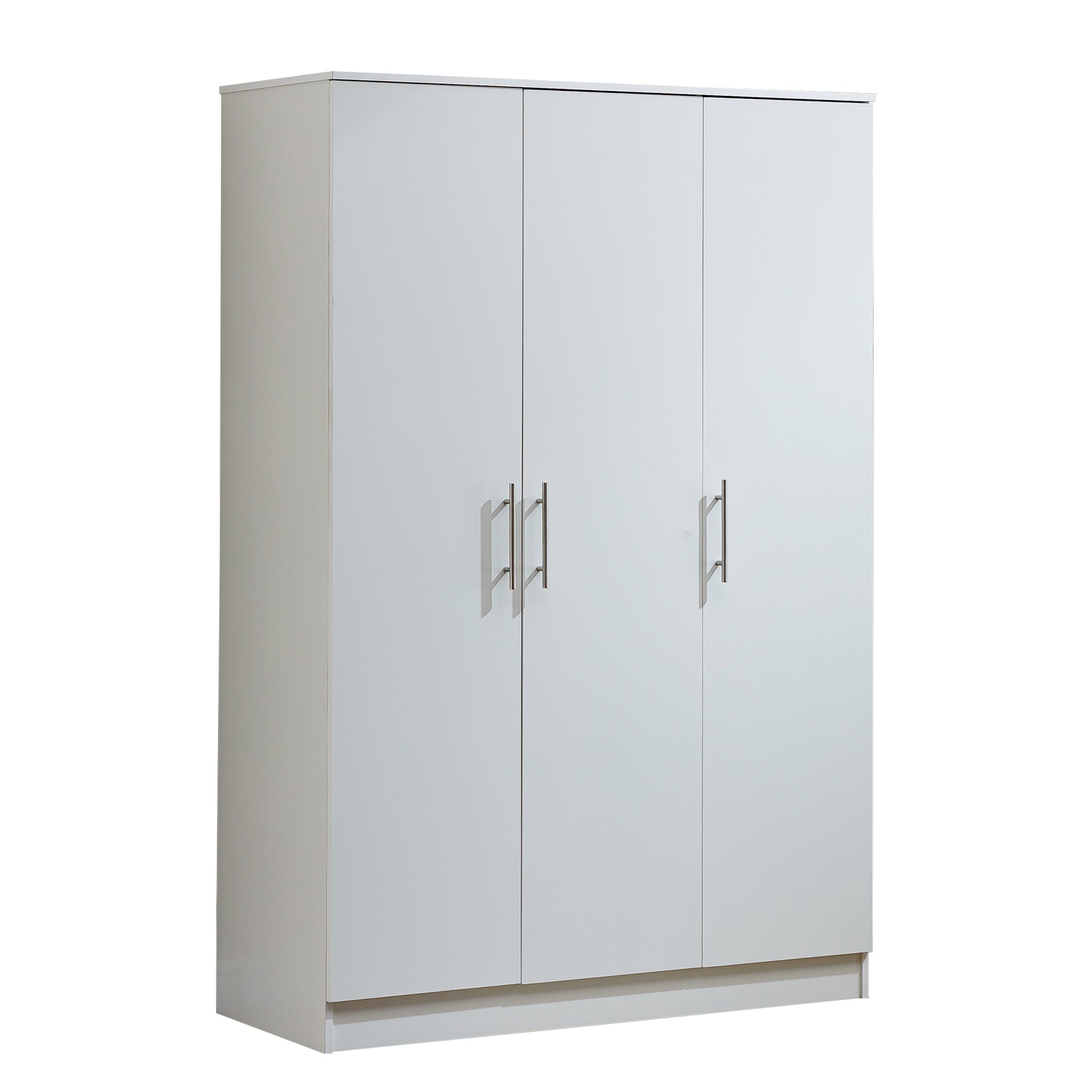 3 Door Wardrobe Clothes Closet WD-117 WHITE