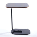 Modern Two-Tone End Table OT-106 showcasing a sleek design with a black metal frame and wooden top.