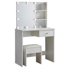 White Dressing Table with Mirror DR-11 - Furniture Piece