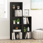 5-tier bookshelf black for home office decor