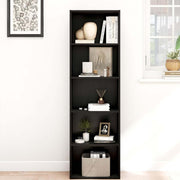 Minimalist black 5-tier bookshelf display organizer