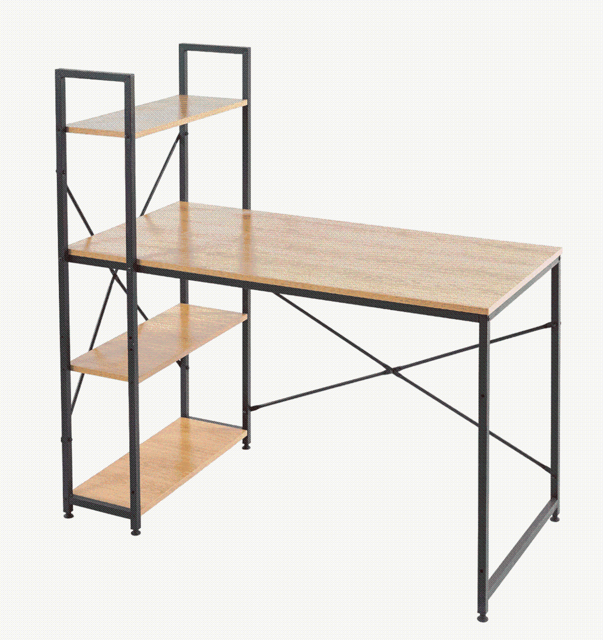 Computer Table Teek Design Modern Teak Computer Desk with Top Shelfing - SD-S02 – Artisan SA