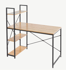 Modern Teak Computer Desk with Top Shelfing  SD-S02