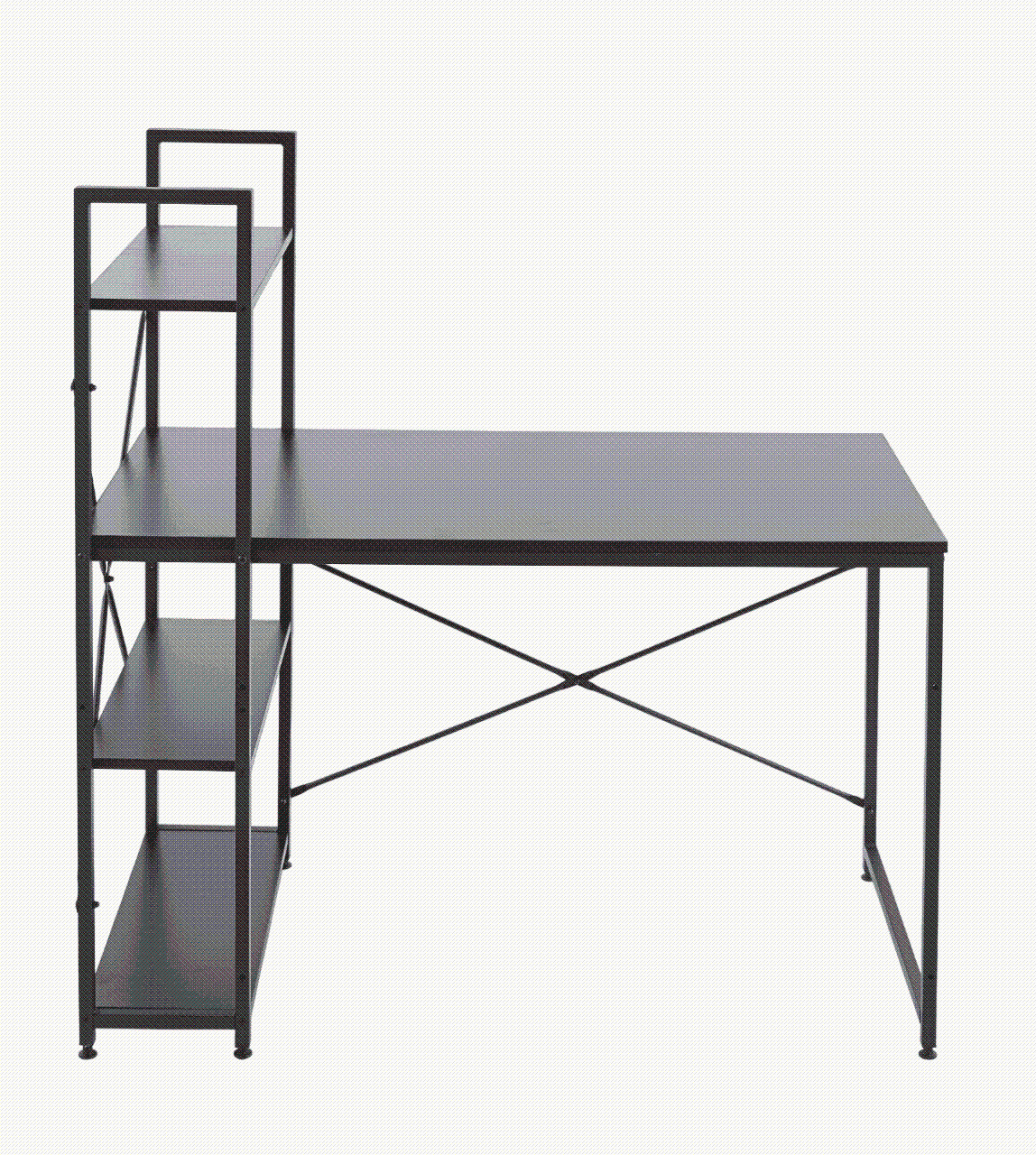 Modern Teak Computer Desk with Top Shelfing  SD-S02