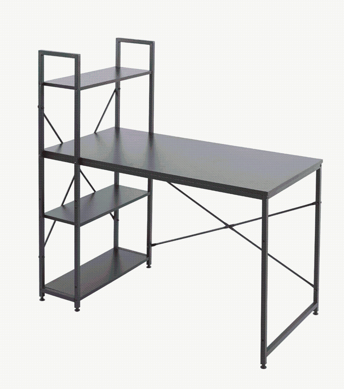 Modern Teak Computer Desk with Top Shelfing  SD-S02
