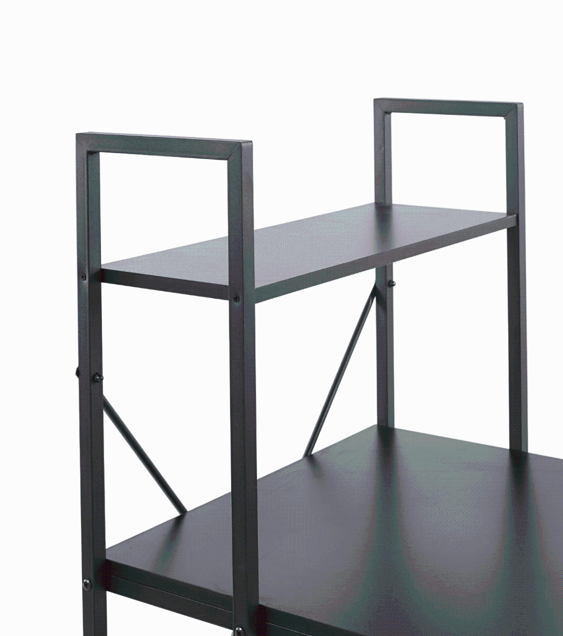 Modern Teak Computer Desk with Top Shelfing  SD-S02
