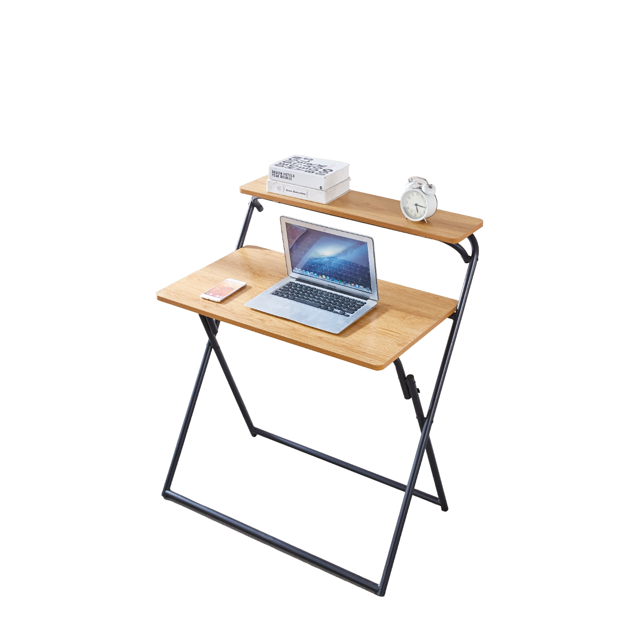 Foldable Teak Wood Computer Desk - H06