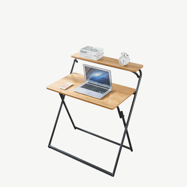 Foldable Teak Wood Computer Desk - H065