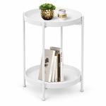 2 Tier Side Table with Storage Tray – Modern Coffee Table – main product image