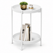 2 Tier Side Table with Storage Tray – Modern Coffee Table – main product image
