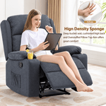 Lexi microfiber recliner chair with supportive high back