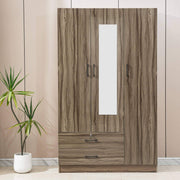 Wood Wardrobe with Mirror