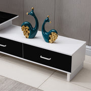 Extendable TV Stand with Marble Top & Storage