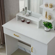 Artisansa DR-14 dressing table with mirror front view - elegant bedroom vanity