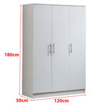3 Door Wardrobe Clothes Closet WD-117 - Artisan SA Premium Furniture