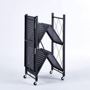 Mobile Kitchen Shelf with multi-tier storage and wheels for easy mobility.