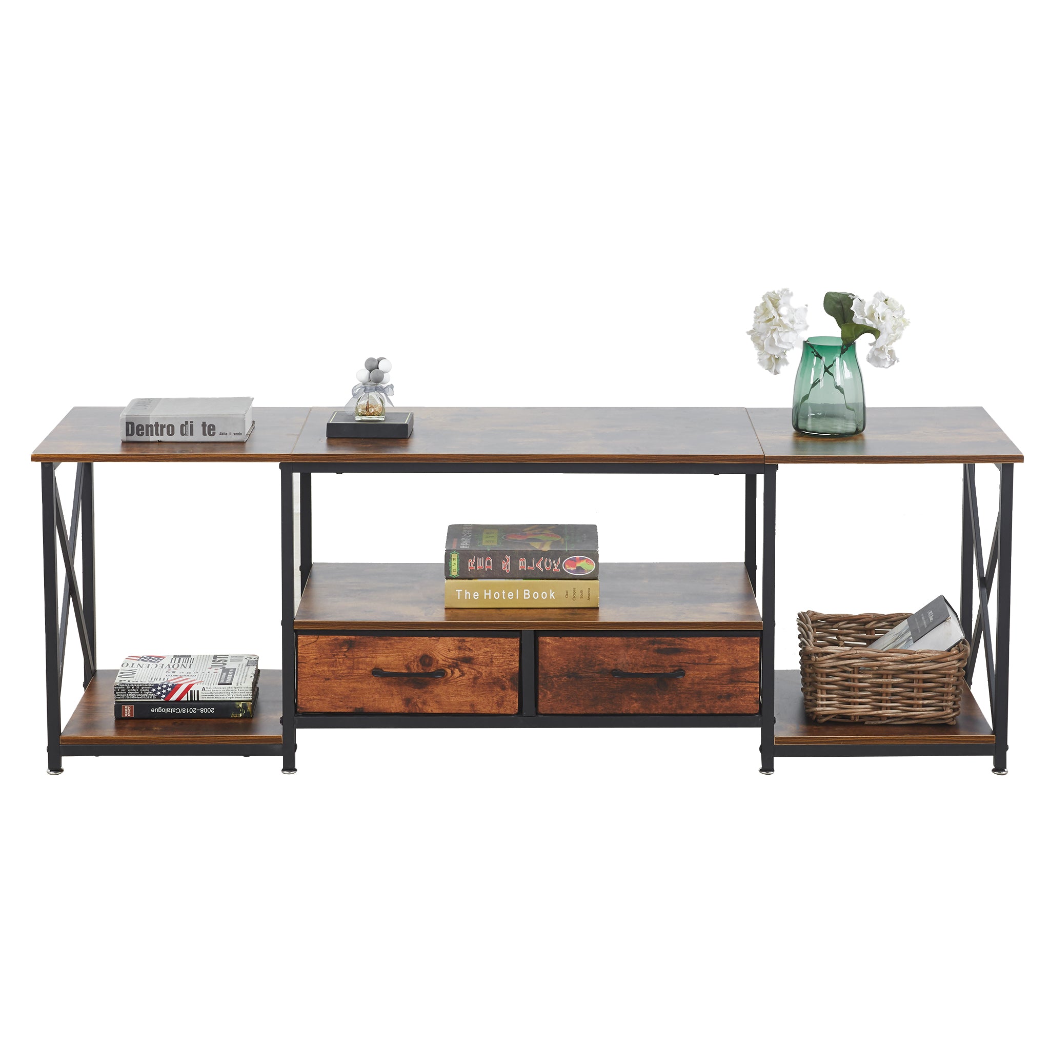 TV Stand Media Console with Storage Shelves TV-17 Berlin Rustic