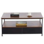 Coffee Table Side Table CT-113 Berlin Rustic, multifunctional coffee table with wood top and storage drawers.