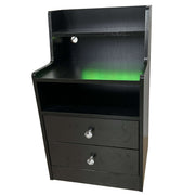 Nightstand Side End Table LED Bedside Table BSD-06 black