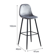 Della Velvet Bar Stool (4-in-1 box) CR-BC028