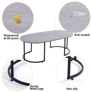 Coffee Table Sofa Side Table CT-CH07 features waterproof, anti-scratch surface, sturdy metal legs, and non-slip design.