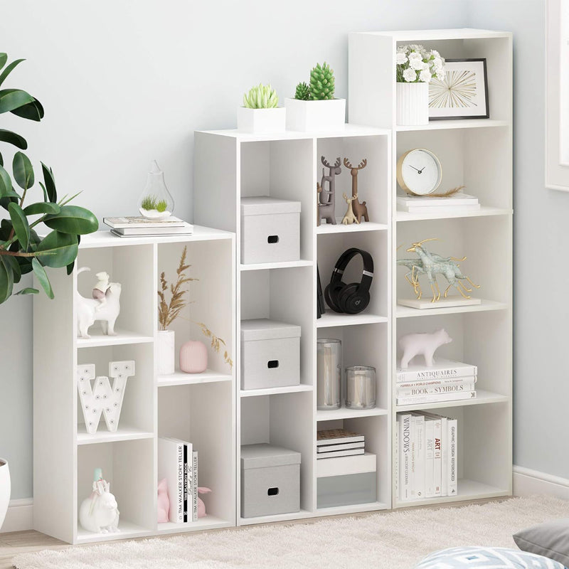White 3-Tier Bookshelf for Home & Office