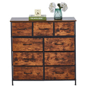 Storage cabinet 9 drawers OT-117 wooden dresser with multiple drawers on white background | Artisansa SA