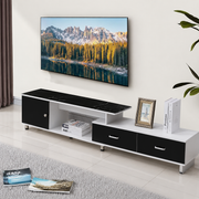 Extendable TV Stand with Marble Top & Storage