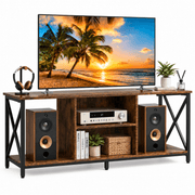 X-frame wood TV stand TV-MC03 for TVs up to 50 inch with industrial design