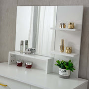 Large mirror attached to dressing table with mirror DR-14 for makeup and grooming | Artisansa SA