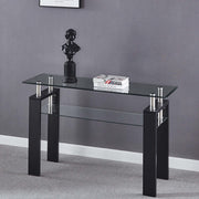 Two-Tier Rectangular Glass Coffee Table 120cm – product image 9