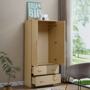 Wardrobe Closet with Mirror Storage Cabinet WD-114
