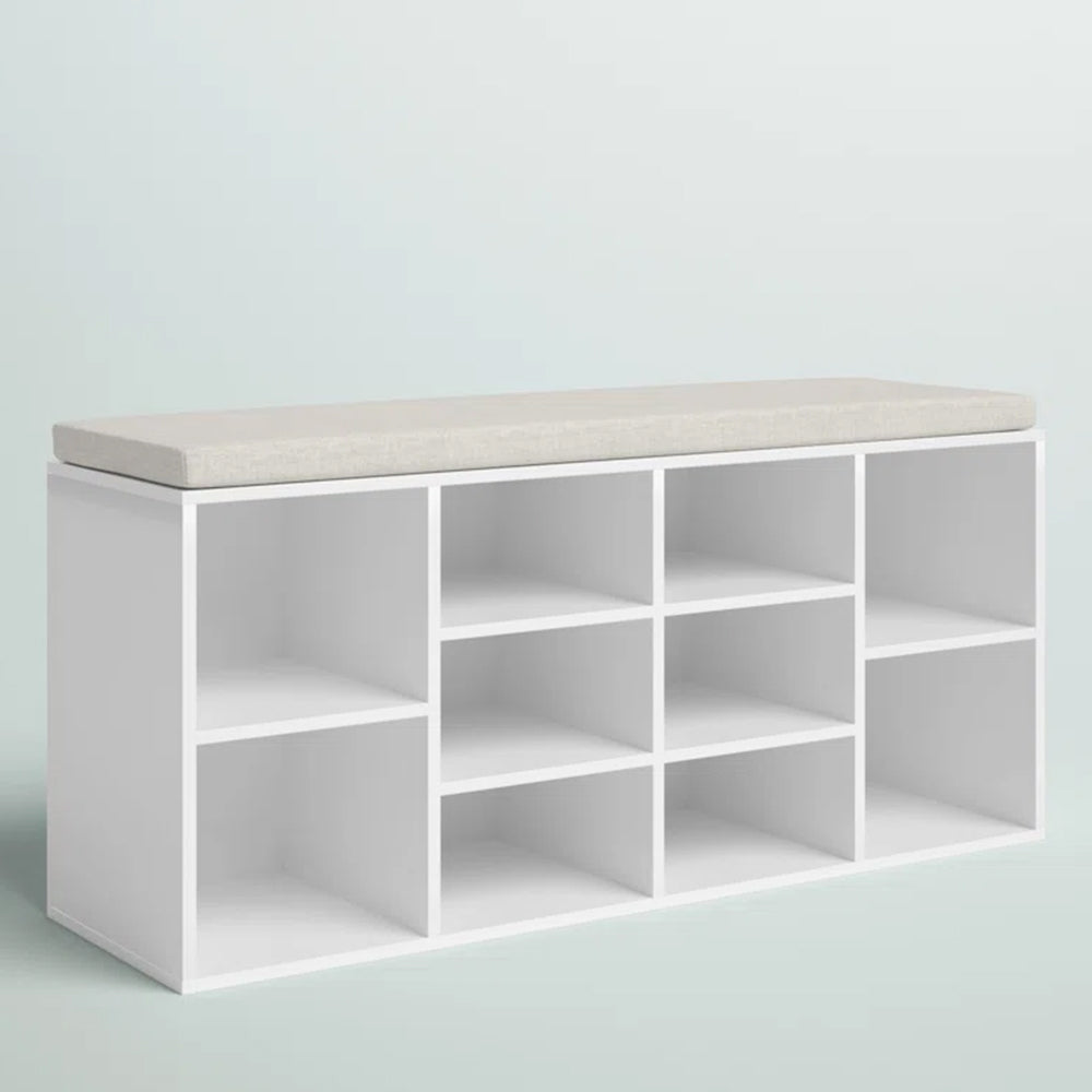Shoe Rack Storage Bench with Cushion
