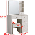 Dressing Table with Mirror DR-15 Dimensions - ArtisanSA