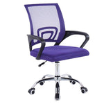 ergonomic mesh office chair in purple mesh at full height adjustment | Artisansa SA