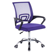 ergonomic mesh office chair in purple mesh at full height adjustment | Artisansa SA