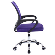Ergonomic mesh office chair purple side profile showing gas lift and chrome legs | Artisansa SA