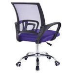 ergonomic mesh office chair 45-degree angle in purple with silent caster wheels | Artisansa SA