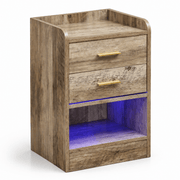 Nightstand LED Side Table 2 Drawers BSD-07 – product image 8