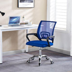 ergonomic mesh office chair in dark blue adding pop of colour with breathable mesh and sponge seat | Artisansa SA