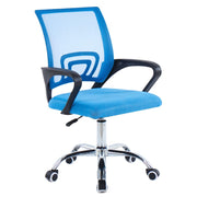 ergonomic mesh office chair in light blue with silent caster wheels for productive workspace | Artisansa SA