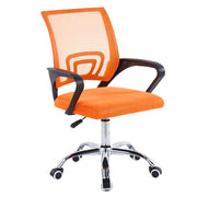 ergonomic mesh office chair in orange adding pop of colour with breathable mesh and sponge seat | Artisansa SA