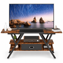 Y-frame TV stand TV-18 with fabric drawer for TVs up to 65 inches