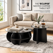 Modern Glass Nesting Coffee Table Set
