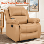 Dakota massage recliner armchair with padded high back and footrest