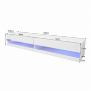 Modern 180cm LED Entertainment Unit with RGB Lights